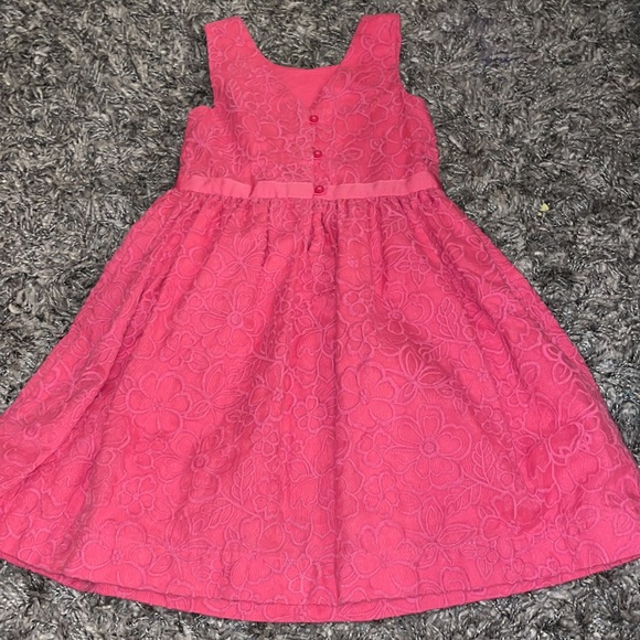 🌷Pink sleeveless floral embroidered dress - Picture 4 of 5